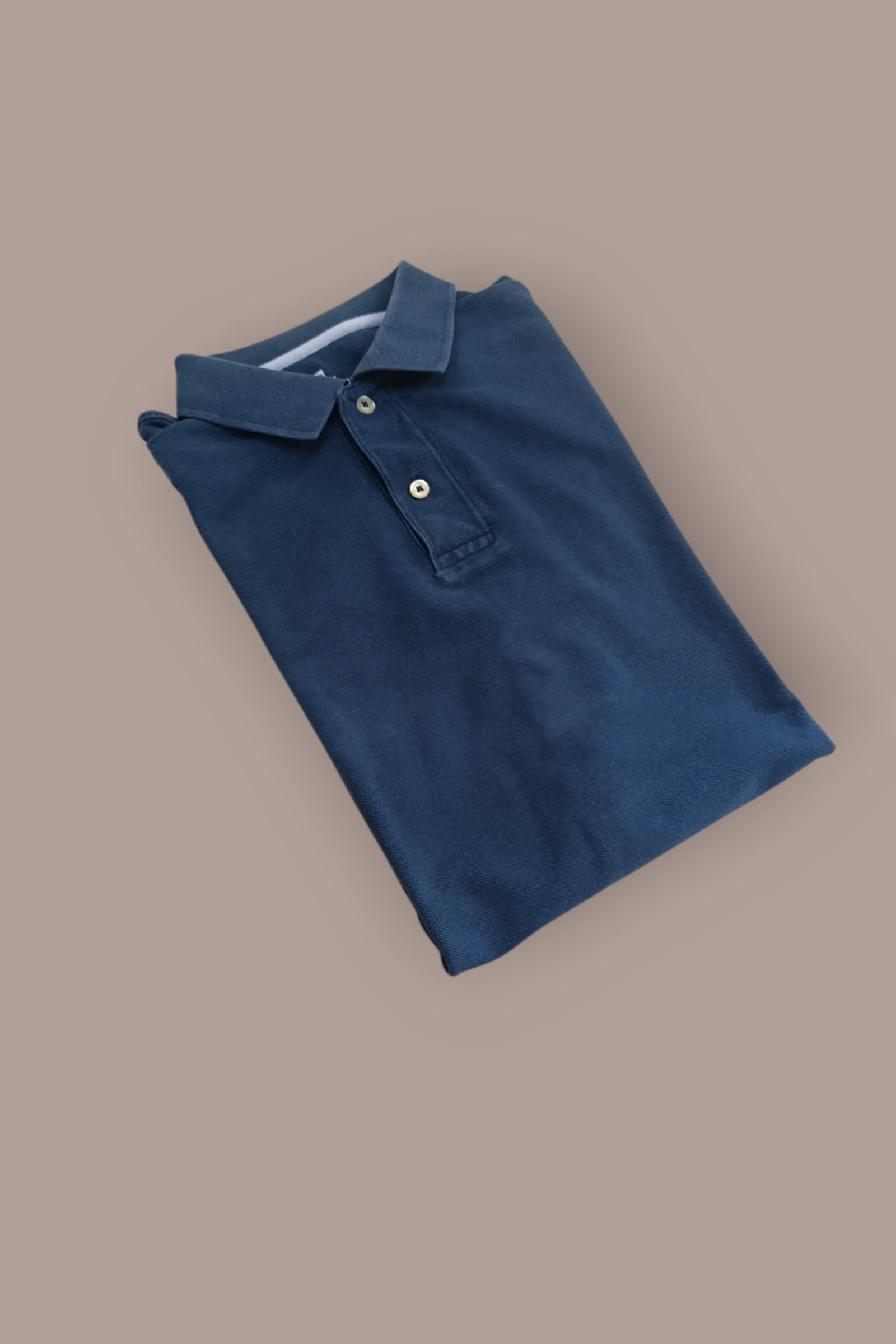 | Polo Gap Homem | Cor Azul Marinho | Piqué Manga | Curta Algodão | Tamanho M | – photo 2